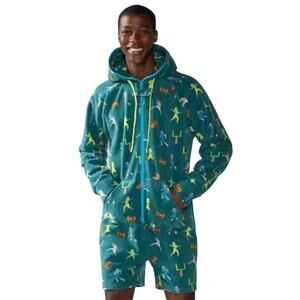 NWT Chubbies Chubbsie The‎ Armchair Quarterback Fleece Football Onesie Large